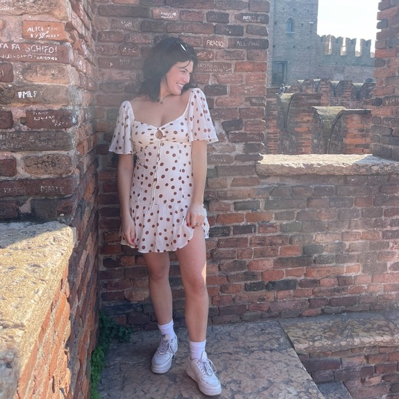 Abercrombie Flutter Sleeve Keyhole Mini Dress - Picture 5 of 5